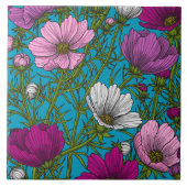 Carreau Mélange cosmos bleu (Devant)