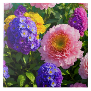 Carreau Mélange de fleurs