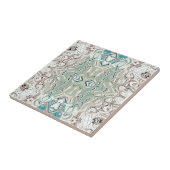 Carreau Mélange Turquoise Et Cuivre (Côté)