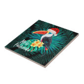 Carreau Mele Kalikimaka Oiseaux de la jungle tropicale (Côté)