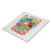 Carreau Mele Kalikimaka pour un Noël hawaïen brillant (Côté)