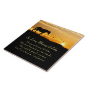 Carreau Mémorial du cheval avec nom et poème spirituel (Côté)