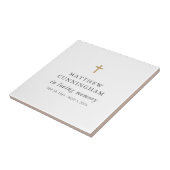 Carreau Mémorial en mémoire d'amour Croix simple moderne (Côté)