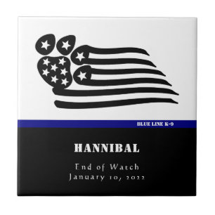Carreau Mémorial personnalisé de la ligne bleue K-9
