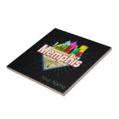 Carreau Memphis Tennessee United States Retro Skyline (Côté)