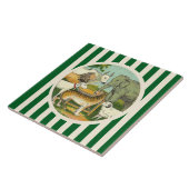 Carreau Ménagerie d'animaux striés (Côté)