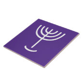 Carreau Menorah blanc violet (Côté)
