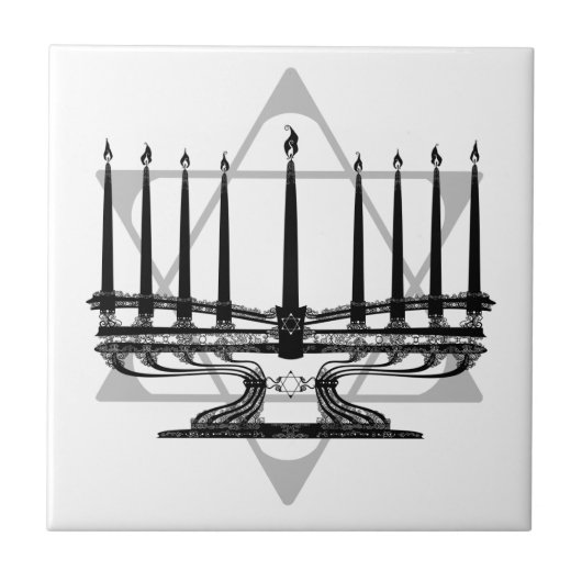 Carreau Menorah et étoile (Devant)