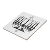 Carreau Menorah et étoile (Côté)