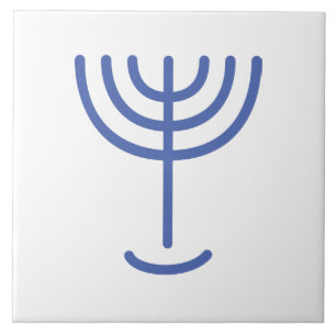 Carreau Menorah Gold Look Bleu Blanc
