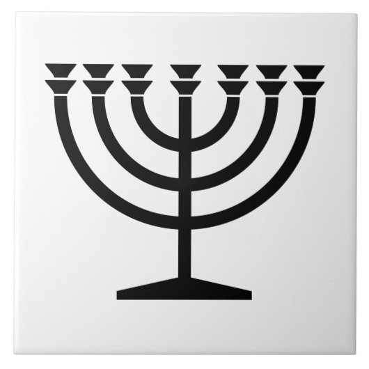 Carreau Menorah juive (symbole du judaïsme) (Devant)