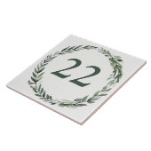 Carreau Menthe verte foncée Custom House Numéro Plaque (Côté)
