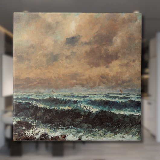 Carreau Mer d'automne – Gustave Courbet