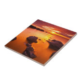 Carreau Mer d'Orange, coucher du soleil, Californie (Côté)