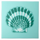 Carreau Mer Shell - turquoise et Aqua (Devant)