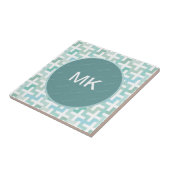 Carreau Mer vert géométrique (Côté)