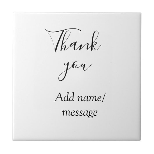 Carreau Merci ajoutez un nom message simple calligraphie é (Devant)