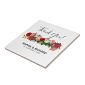 Carreau Merci FLEURIER FLEURIE ROSE DE BURGUNDY (Côté)