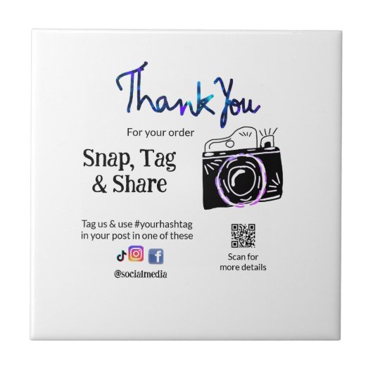 Carreau Merci snap tag partager caméra multimédia ajouter  (Devant)