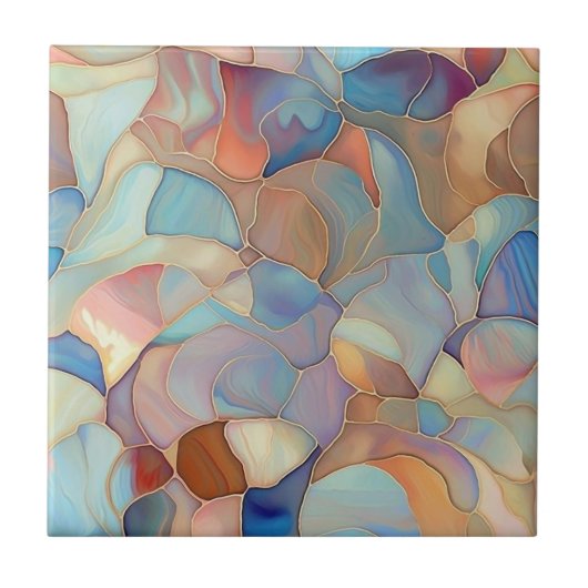 Carreau Mère colorée Iridiscent perle (Devant)