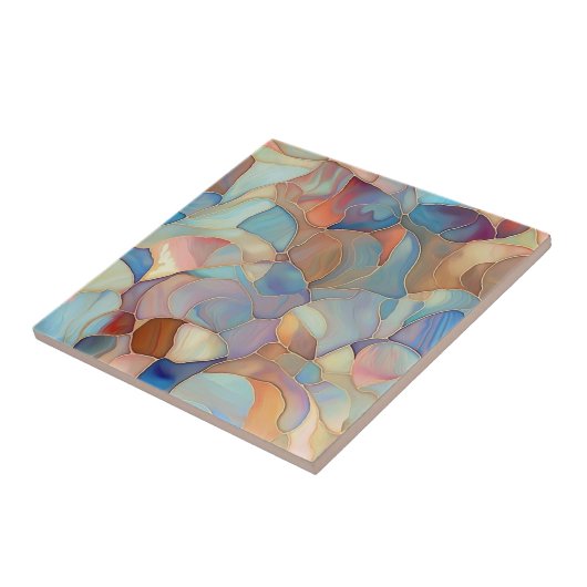 Carreau Mère colorée Iridiscent perle (Côté)