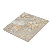 Carreau Mère de perle et de cellules d'or Abstrait (Côté)