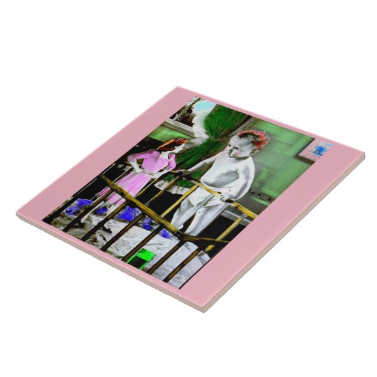 Carreau Mère des années 1940 et son bébé géant (Côté)