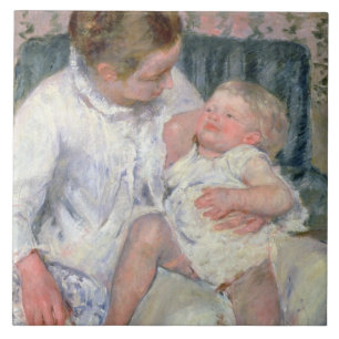 Carreau Mère environ pour laver son enfant somnolent, 188