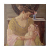 Carreau Mère et enfant avec une écharpe | 1908 de rose (Devant)