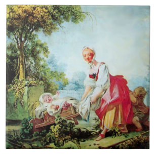 Carreau Mère et enfant en Frapette par Fragonard