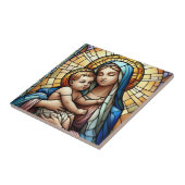 Carreau Mère et enfant religieux (Côté)