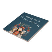 Carreau Mère et filles de Noël Hygge Wreath (Côté)