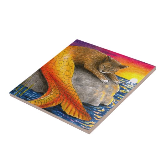 Carreau Merkitty Cat Mermaid 30 (Côté)