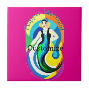 Carreau Mermaid Flapper Colorée Thunder_Cove