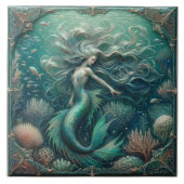 Carreau Mermaid's Enchanted Reef - Timeless Sea Tile (Devant)