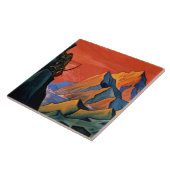 Carreau « Message de Shambala » de Nicholas Roerich (Côté)