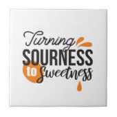 Carreau Message de vie positif - Transformer l'acide en su (Devant)