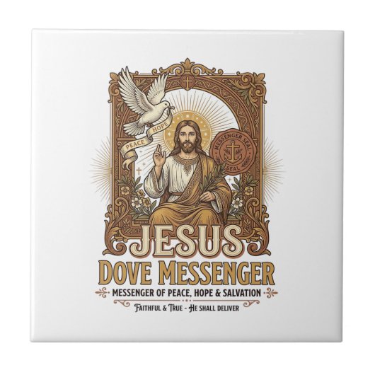 Carreau Messager Jésus Colombe Messager Jésus Colombe Chré (Devant)