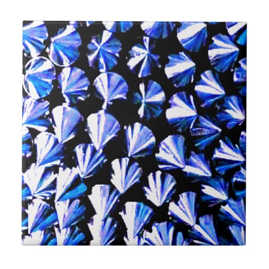 Carreau Métal argenté bleu pointu (Devant)
