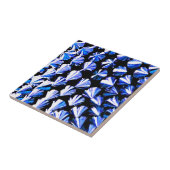 Carreau Métal argenté bleu pointu (Côté)