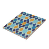 Carreau Mi-siècle 1960 Géométrique Bleu (Côté)