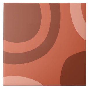 Carreau Mi-siècle Abstrait Terracotta moderne