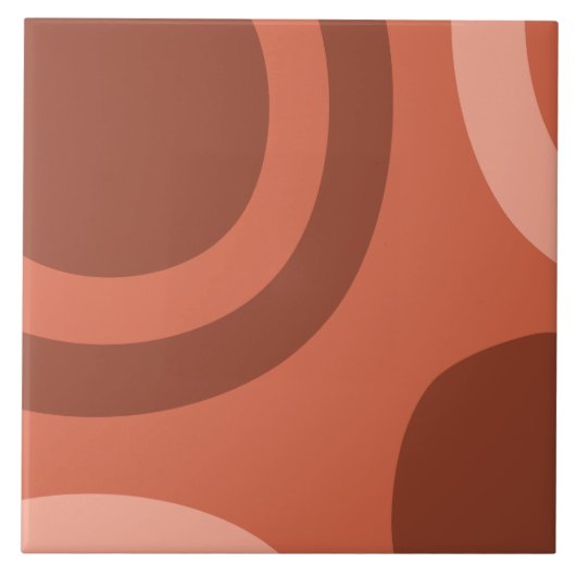 Carreau Mi-siècle Abstrait Terracotta moderne (Devant)
