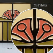 Carreau Mi-siècle Abstrait Tulips Arts Crafts Mouvement