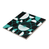 Carreau Mi-siècle Cercles modernes Moitié Turquoise (Côté)