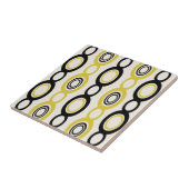 Carreau Mi-siècle Chaîne moderne Liens Noir Jaune (Côté)