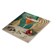 Carreau Mi-Siècle Cocktail de Noël Fête Happy Hour (Côté)