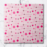 Carreau Mi-siècle Moderne Abstrait Motif 29 Magenta<br><div class="desc">Cet abstrait design rétro allie l'atmosphère du milieu du siècle,  la les années 50,  des années 60,  le modernisme et reflète des ambiances vintages rétro. Parfait pour les amateurs d'esthétique rétro et vintage.</div>