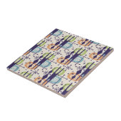 Carreau Mi-siècle moderne âge atomique Motif Abstrait (Côté)