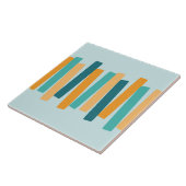 Carreau Mi-Siècle Moderne Atomique Blocs Funky Aqua Orange (Côté)